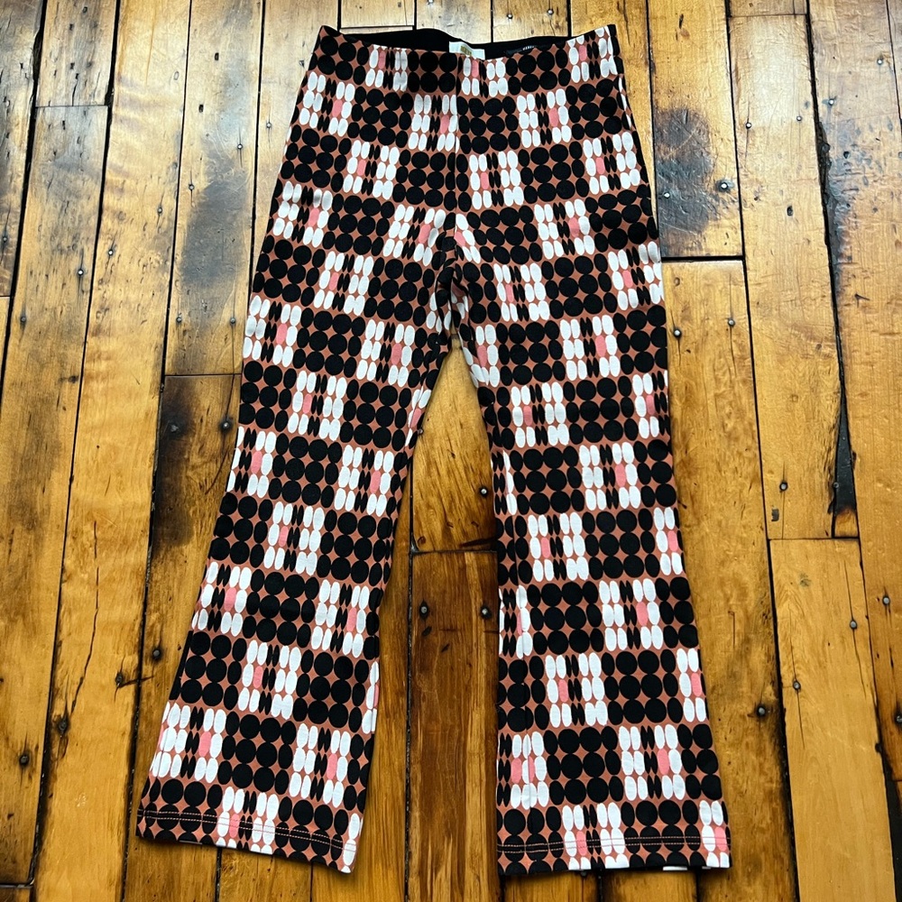 Anthropologie Maeve Women’s Small The Margot Kick Flare Pants Geometric Stretch